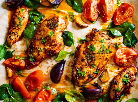 Greek Summer Sheet Pan Chicken Dinner