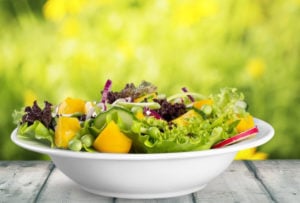 Mixed Greens with Grilled Peaches and Fennel